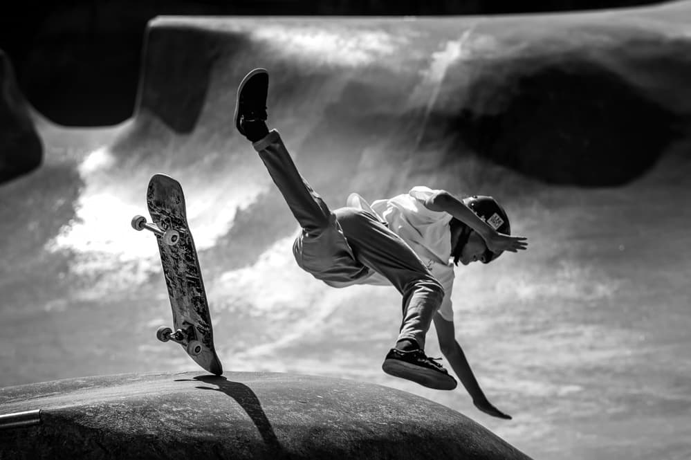 Skater In Action by Benny Pettersson — canvas wall art