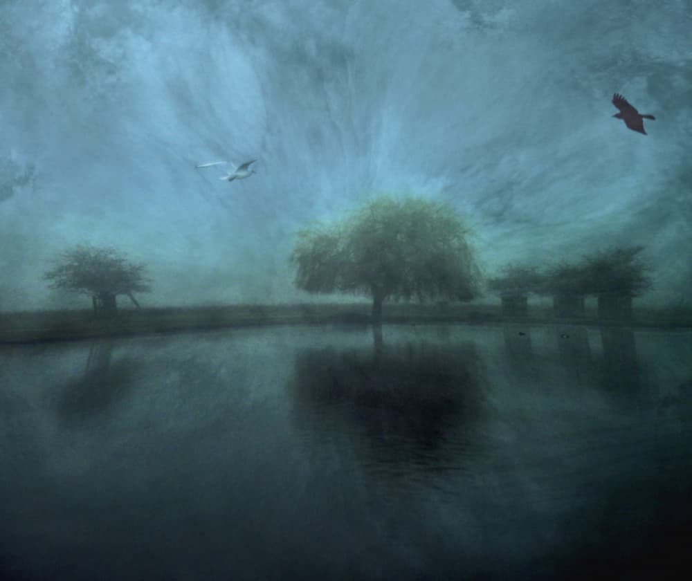 Misty Lake Landscape by Robert Fabrowski — canvas wall art