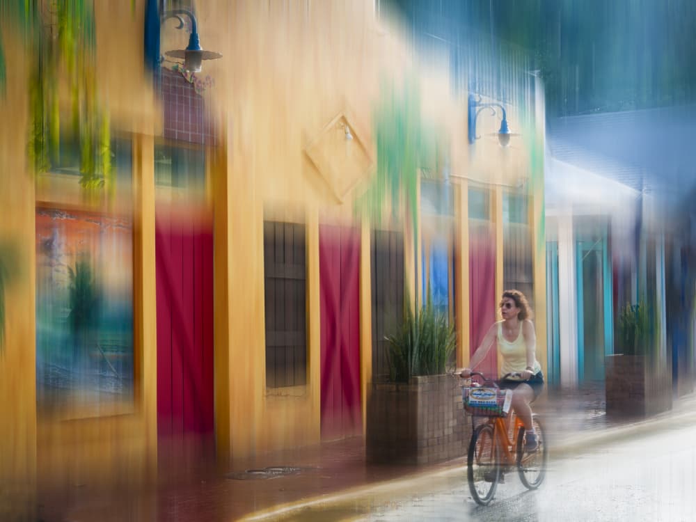 Vibrant City Ride by Sonya Liu — canvas wall art