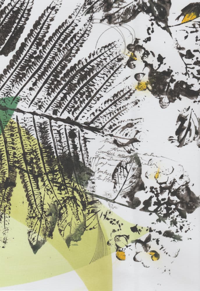 Botanical Script Layers by Maira Ribena — canvas wall art