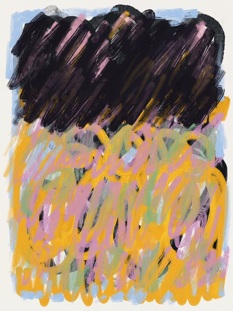 Dynamic Colorful Brushstrokes by Little Dean — canvas wall art