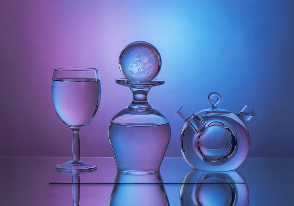 Elegant Glass Reflections by Alice Sheng — canvas wall art