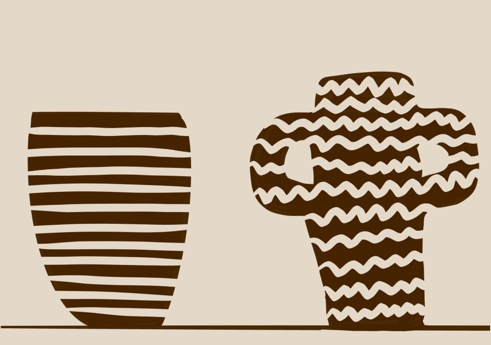 Earthy Abstract Vessels by Sharyn Bursic — canvas wall art