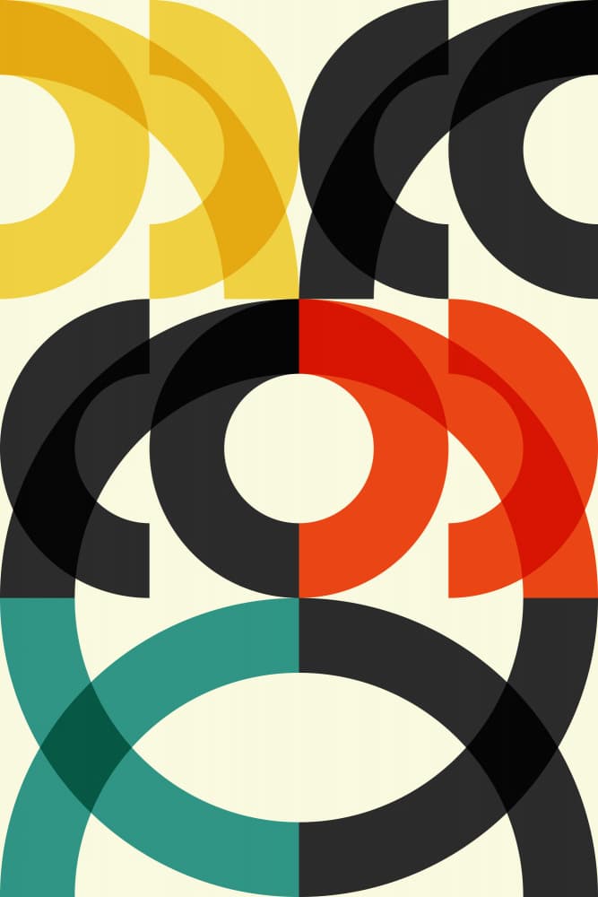 Modern Color Block Shapes by Petr Strnad — canvas wall art