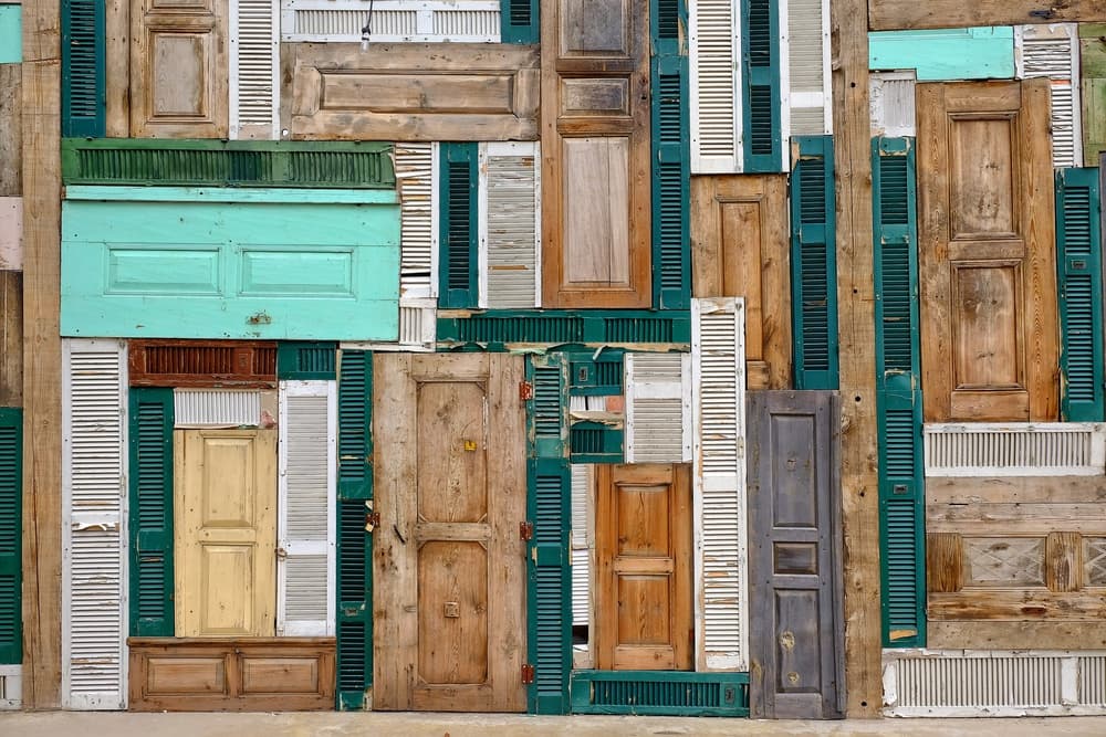 Eclectic Doors Collage by Ali Ayer — canvas wall art