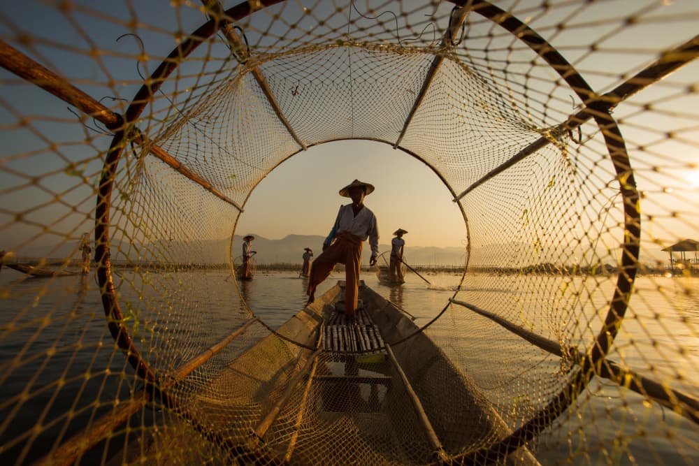 Golden Hour Fishermen by Gunarto Song — canvas wall art
