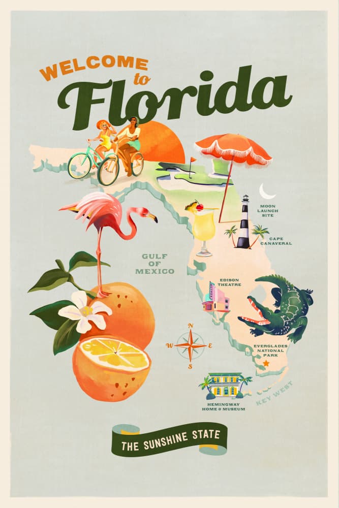 Florida by The Whiskey Ginger — canvas wall art
