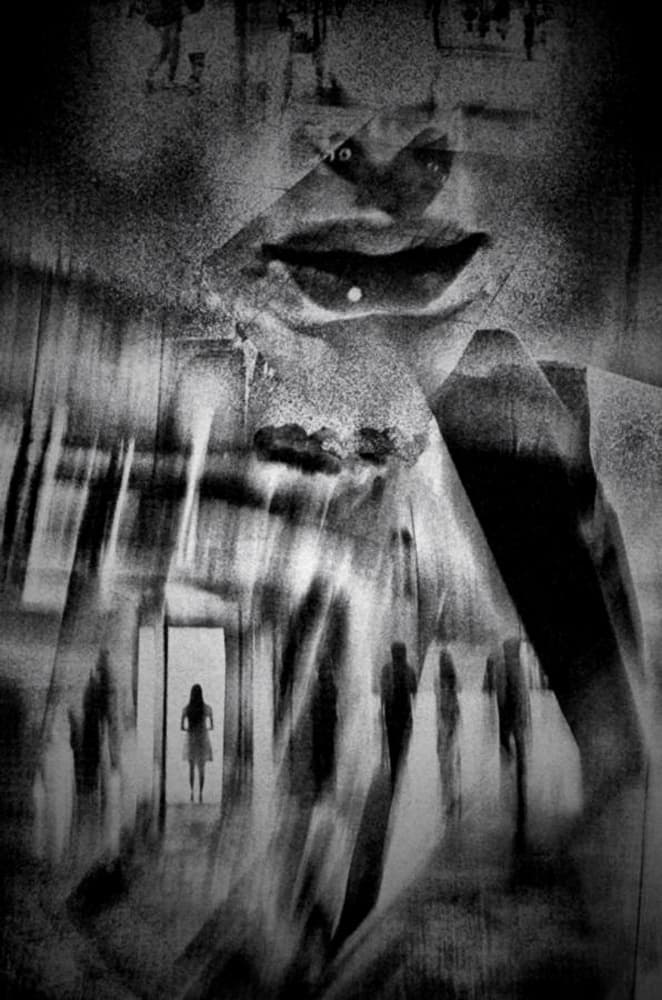 Dark Surreal Face Corridor by Parole Kim — canvas wall art