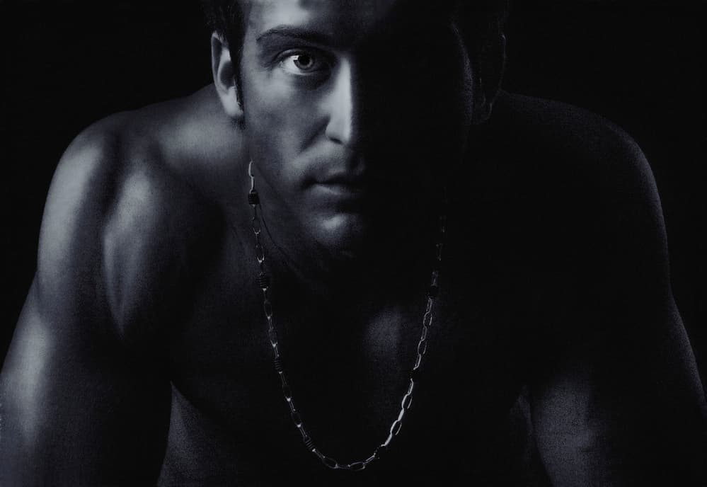 Intense Dark Gaze by Giordano Affolti — canvas wall art