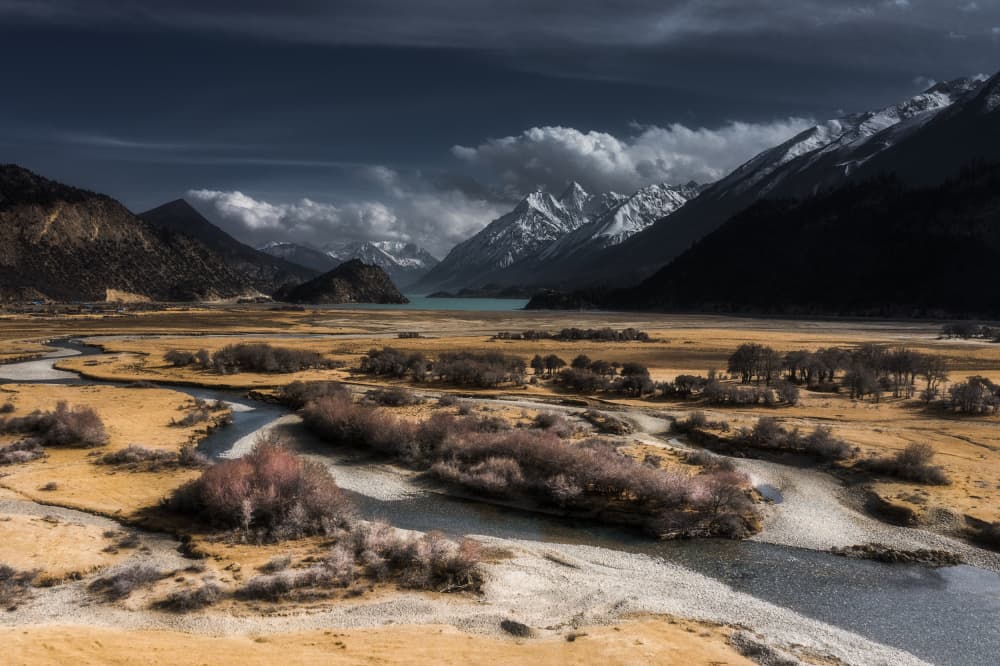 Dramatic Mountain Landscape by Xiaoyang Wang — canvas wall art