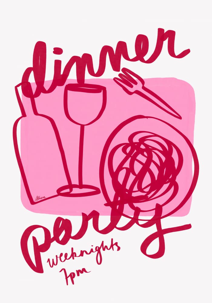 Dinner Party by Athene Fritsch — canvas wall art