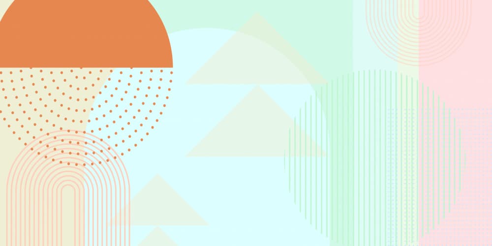 Pastel Geometric Shapes by Sue Skellern — canvas wall art