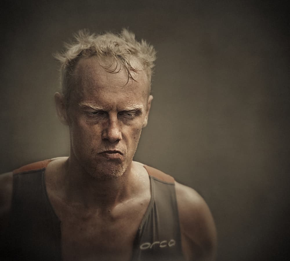 Intense Athlete's Gaze by Holger Droste — canvas wall art