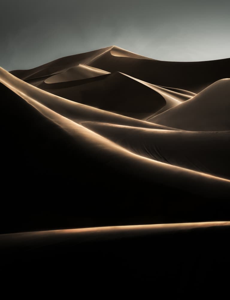 Golden Desert Dunes by NingYun Ye — canvas wall art