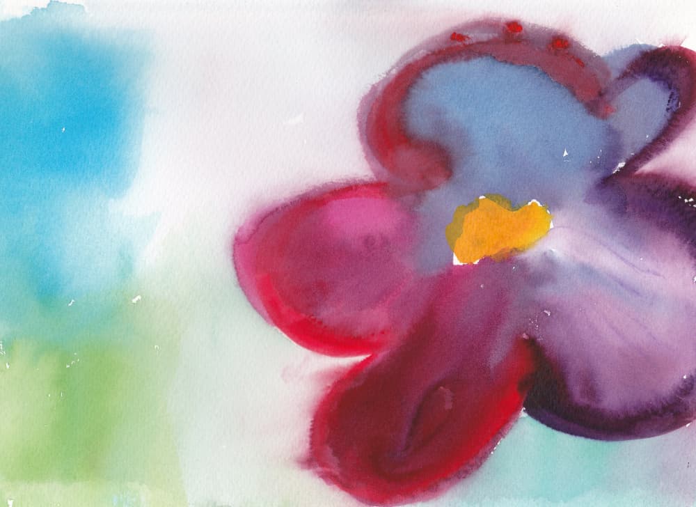 Vibrant Abstract Flower by Janel Bragg — canvas wall art