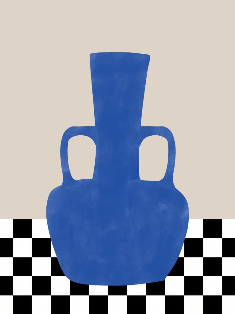 Blue Amphora Still Life by Elena Ristova — canvas wall art