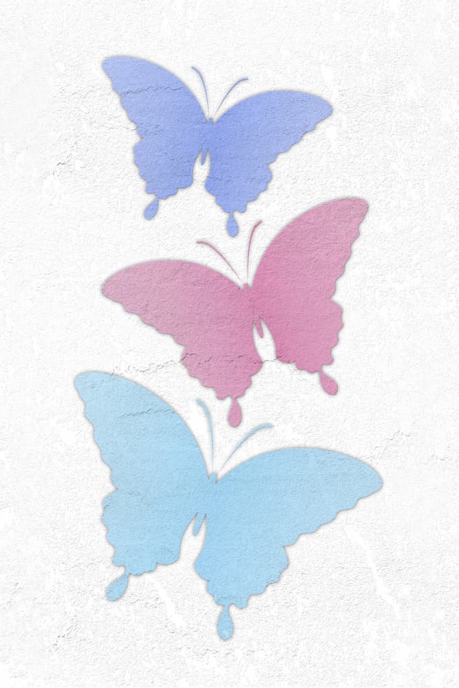 Soft Pastel Butterflies by Martina — canvas wall art