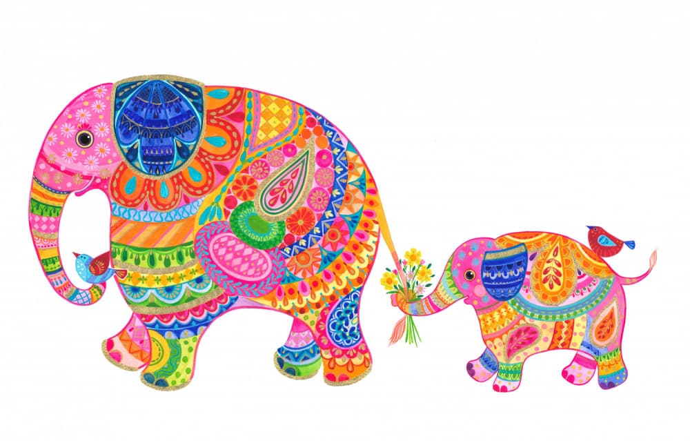 Elephant Colors 2 by Isabelle Brent — canvas wall art