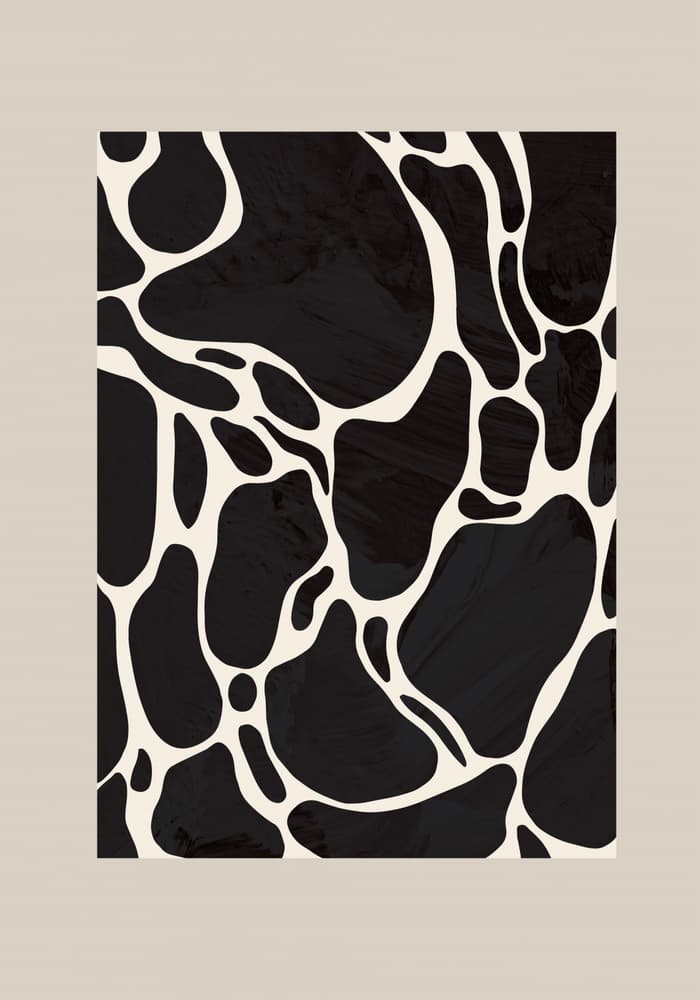 Fluid Monochrome Forms by Pictufy Studio — canvas wall art