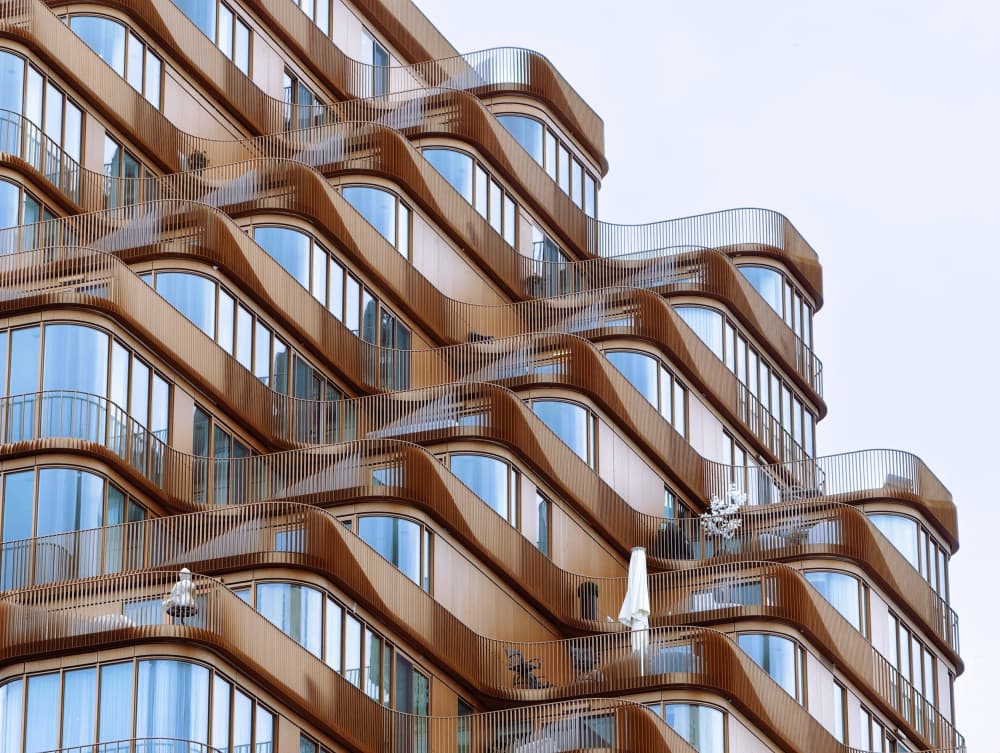 Wavy Modern Facade by Jasmine Zhang — canvas wall art