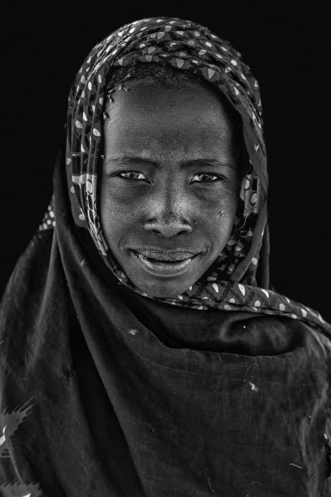 African Woman in Scarf by Giuseppe DAmico — canvas wall art