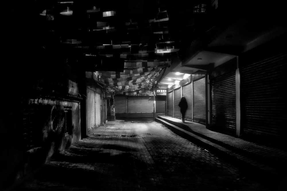 Solitary Night Walk by Yvette Depaepe — canvas wall art