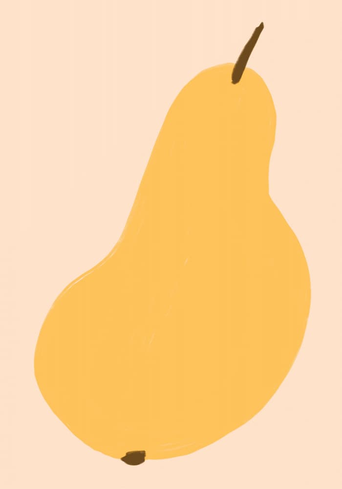 Golden Pear Still by Athene Fritsch — canvas wall art
