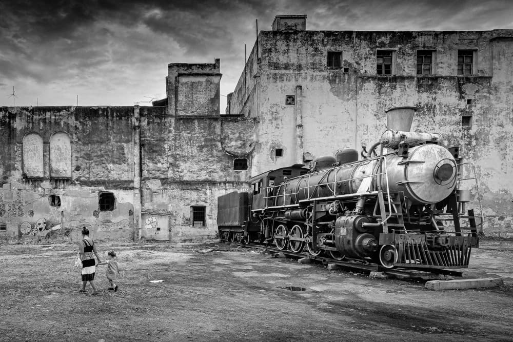Old Train Yard Walk by Andy Bauer — canvas wall art
