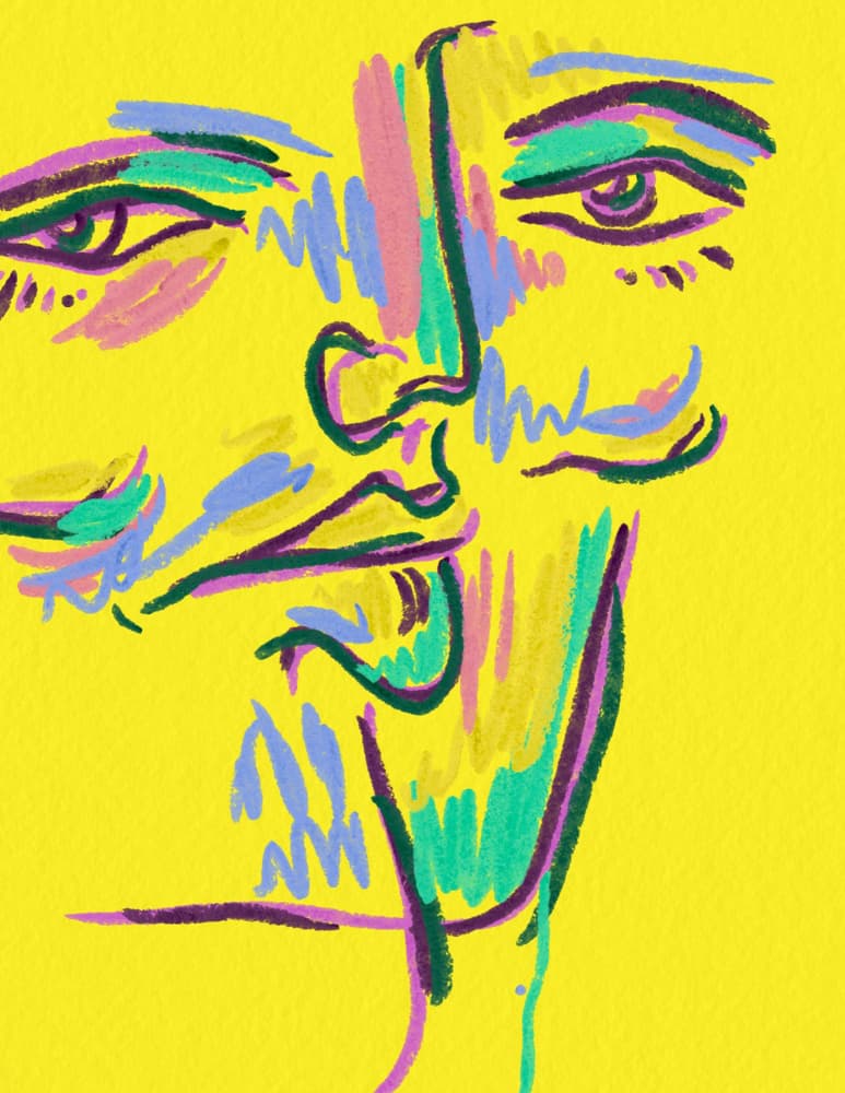 Vibrant Abstract Portrait by JLC ART — canvas wall art