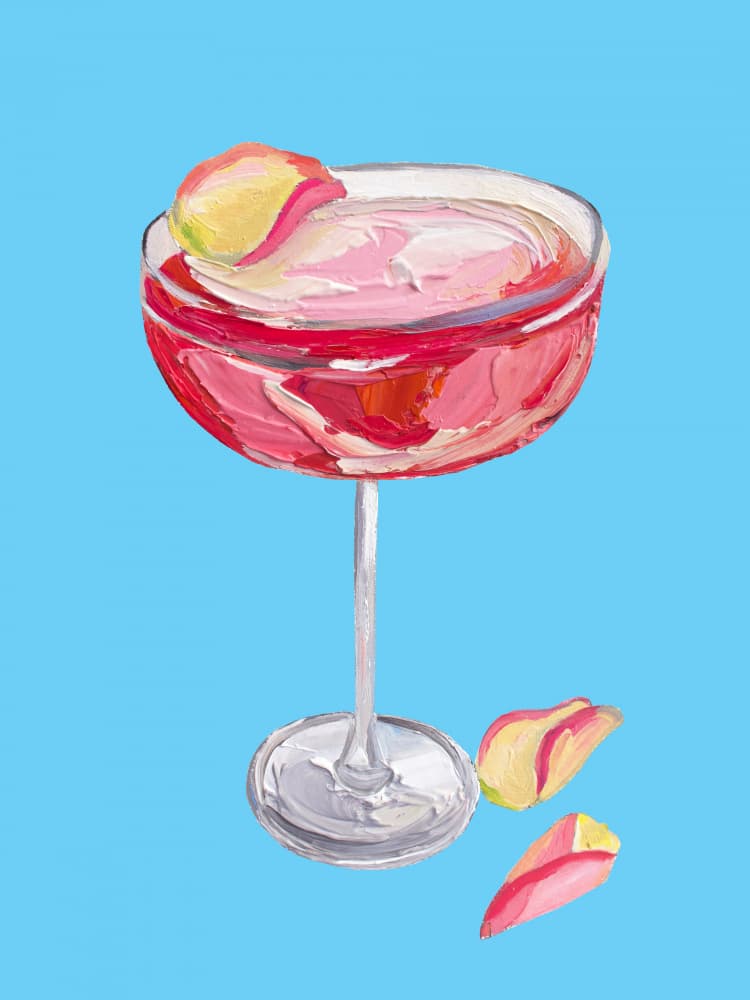 Vibrant Pink Cocktail by Alice Straker — canvas wall art