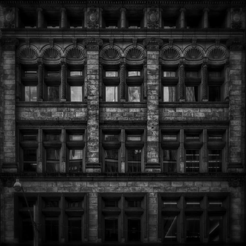 Ornate Stone Facade by The Learning Curve Photography — canvas wall art