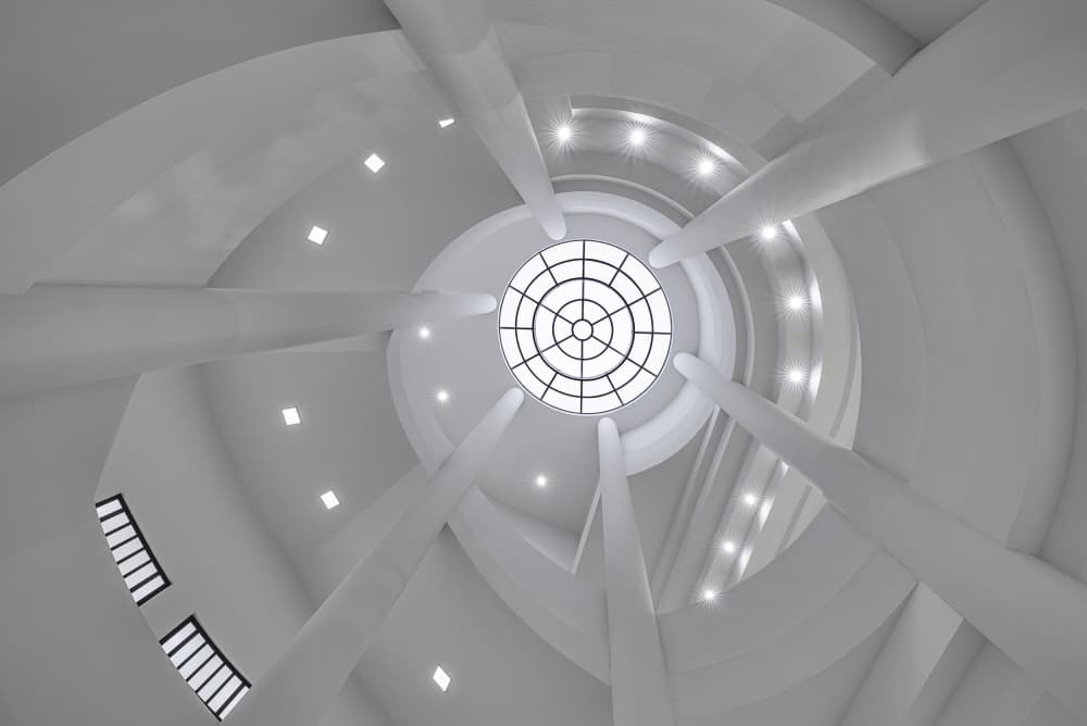 Upward White Architecture by fotomarion — canvas wall art