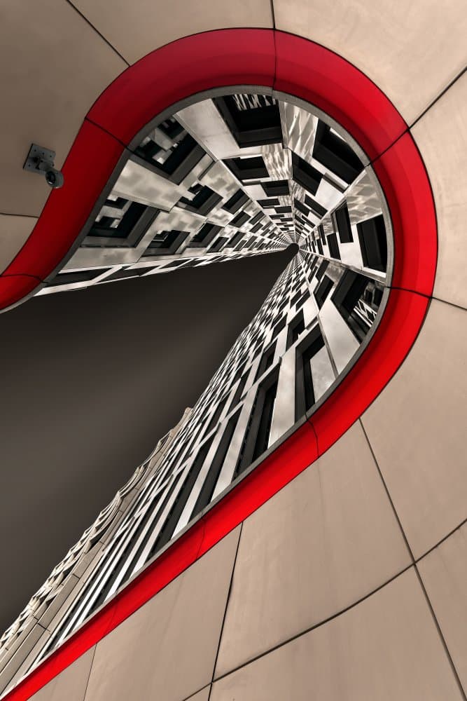 Red Line Corridor by Tomasz Buczkowski ( Tomush ) — canvas wall art