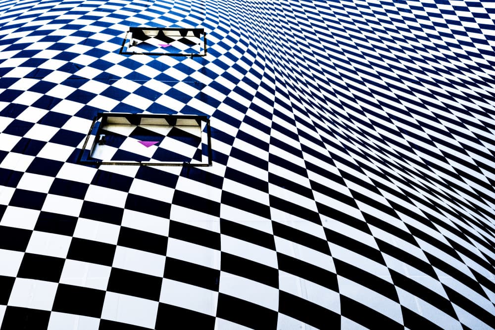 Warped Checkered Illusion by Linda Wride — canvas wall art