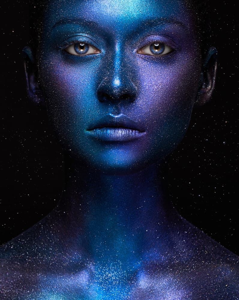 Ethereal Cosmic Portrait by HIM — canvas wall art