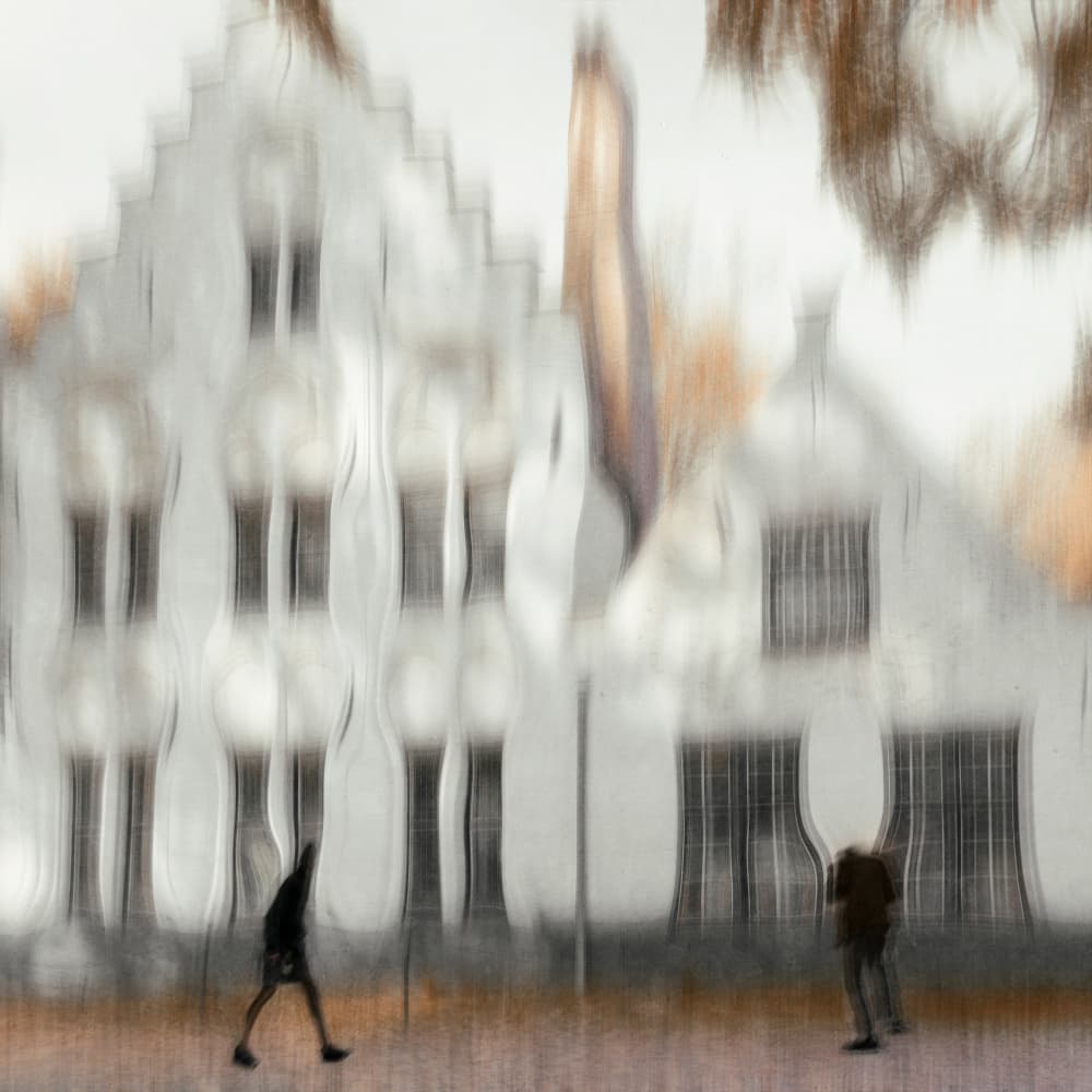 Dreamy City Walk by Roswitha Schleicher-Schwarz — canvas wall art