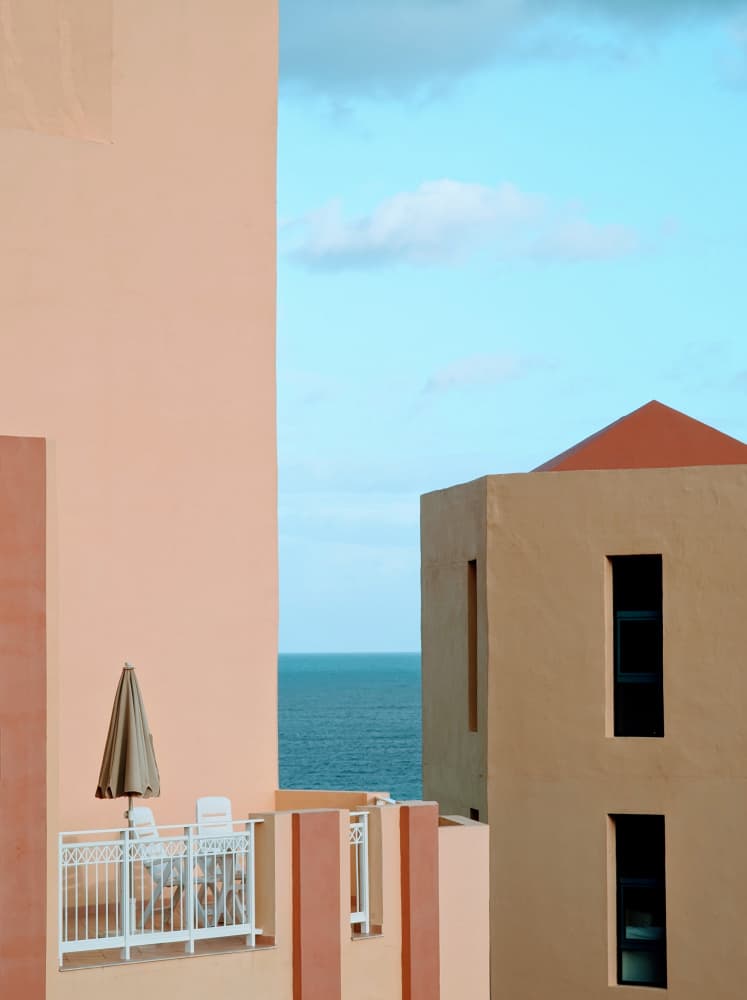 Geometric Coastal Calm by Renate Wasinger — canvas wall art