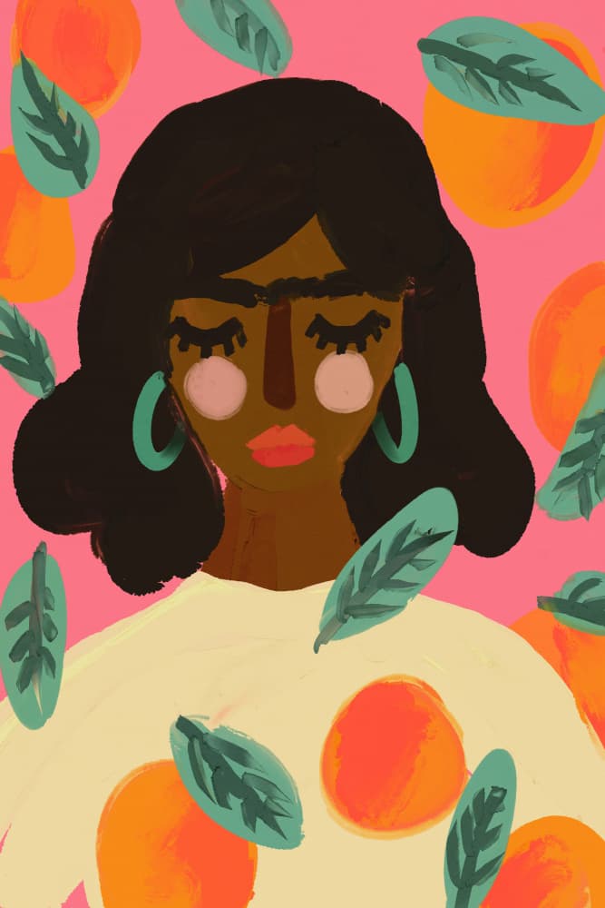 Peachy Dreams by Treechild — canvas wall art