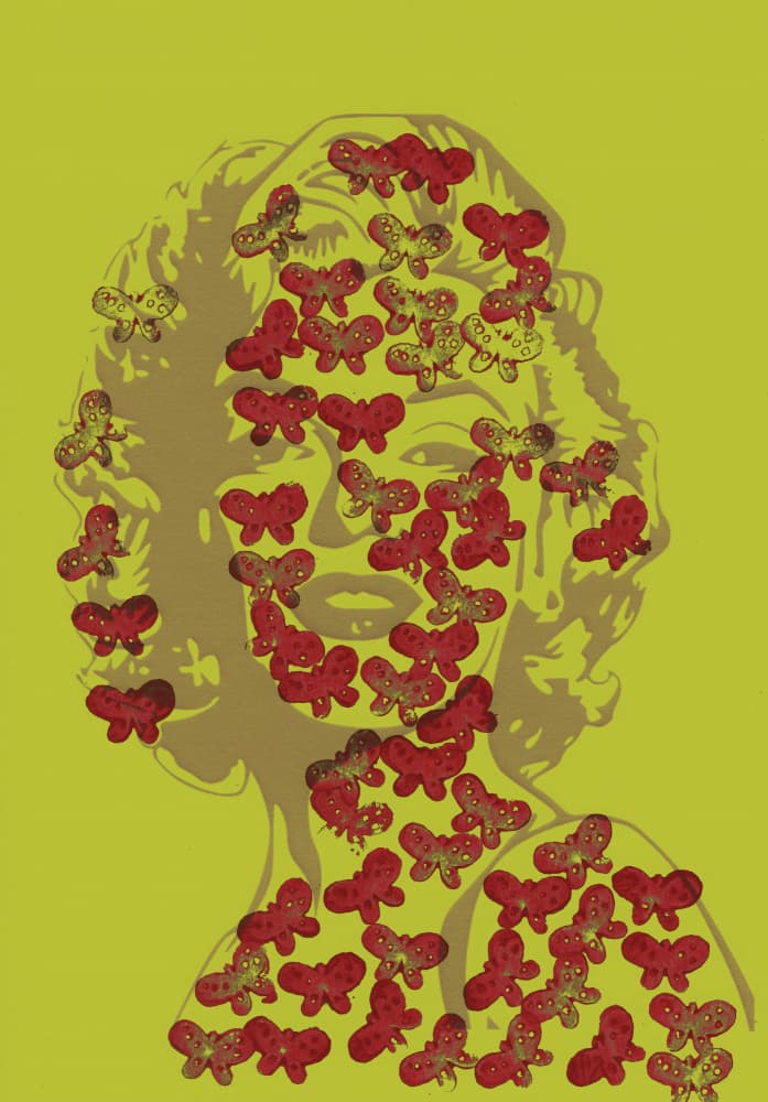 Marilyn Monroe Butterflies by Santhosh ch — canvas wall art
