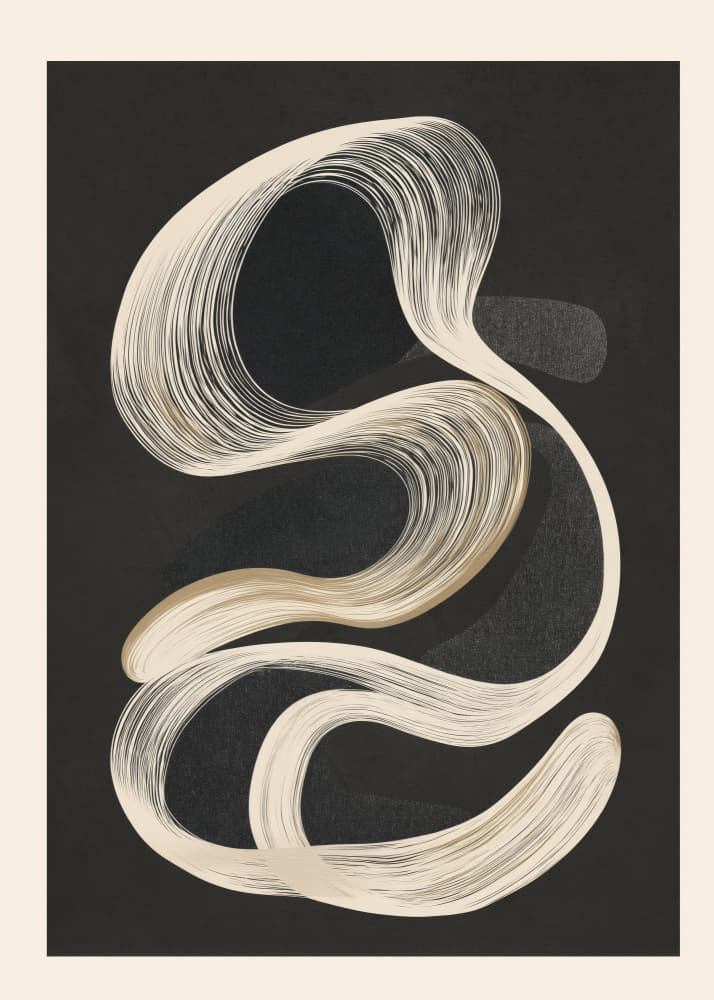 Elegant Flowing Lines by Flow Line — canvas wall art