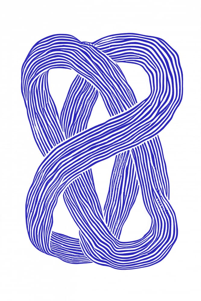 Blue Infinity Loop by Treechild — canvas wall art