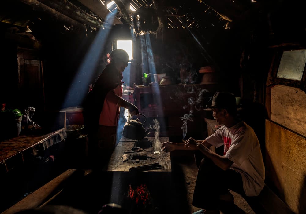 Rustic Kitchen Sunbeams by Libby Zhang — canvas wall art