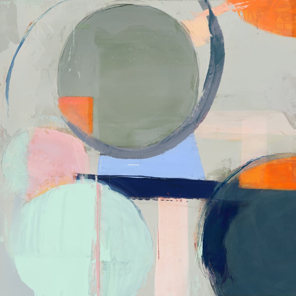 Modern Circle Forms by Edward Selkirk — canvas wall art