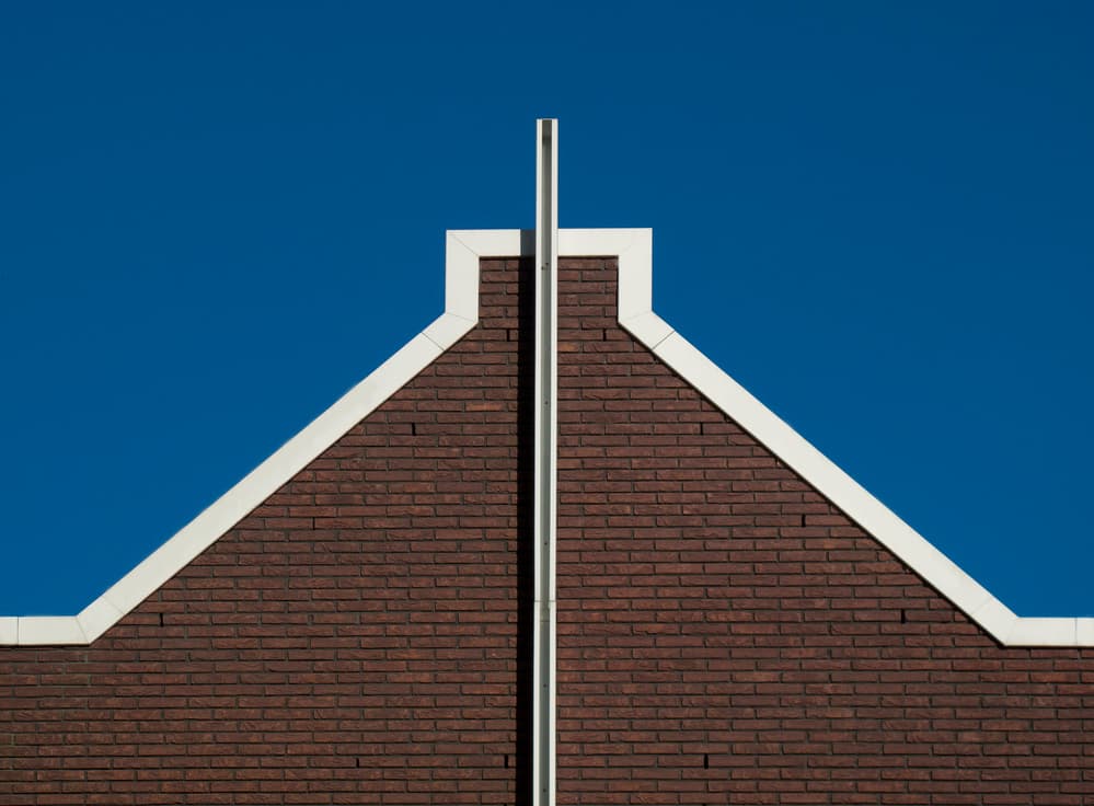 Geometric Brick Gable by Alida van Zaane — canvas wall art