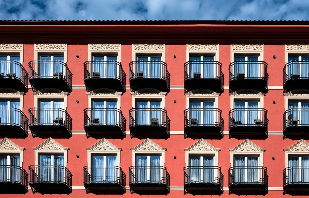 Ornate Red Facade by Milan Uhrin AFIAP AZSF — canvas wall art