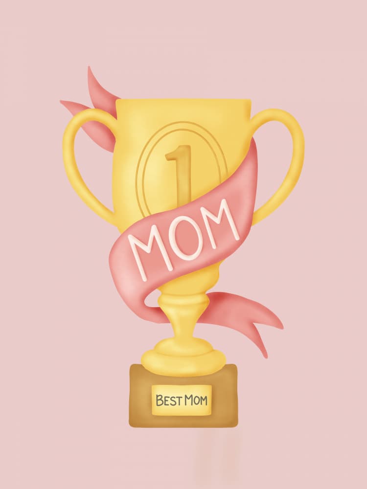 Best Mom Trophy by Aminah Eleonora — canvas wall art