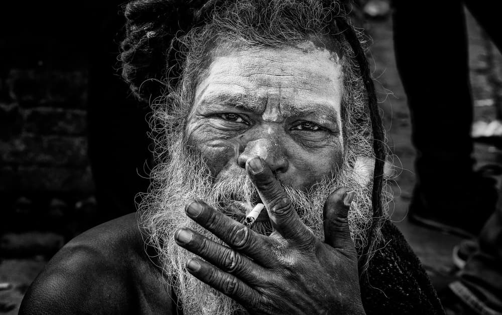 Intense Indian Sadhu by Joxe Inazio Kuesta Garmendia — canvas wall art