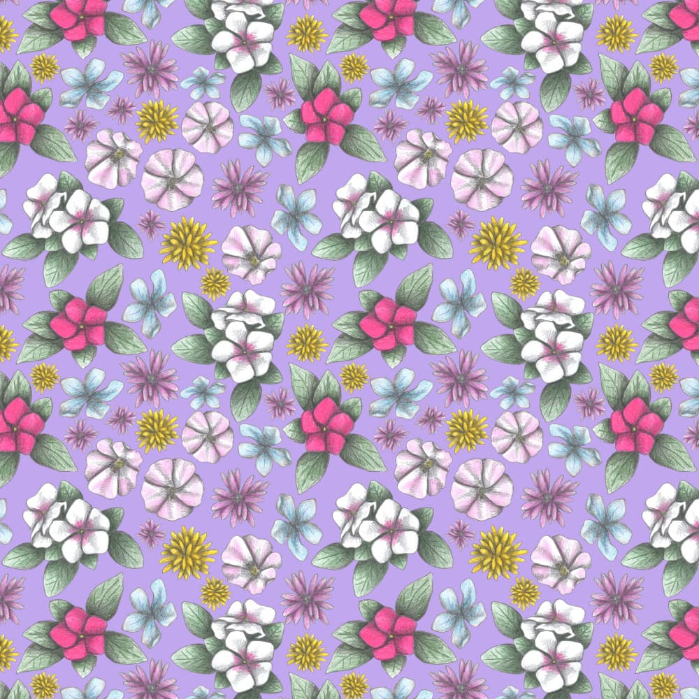 Blooming Floral Pattern by Cecilia Battaini — canvas wall art