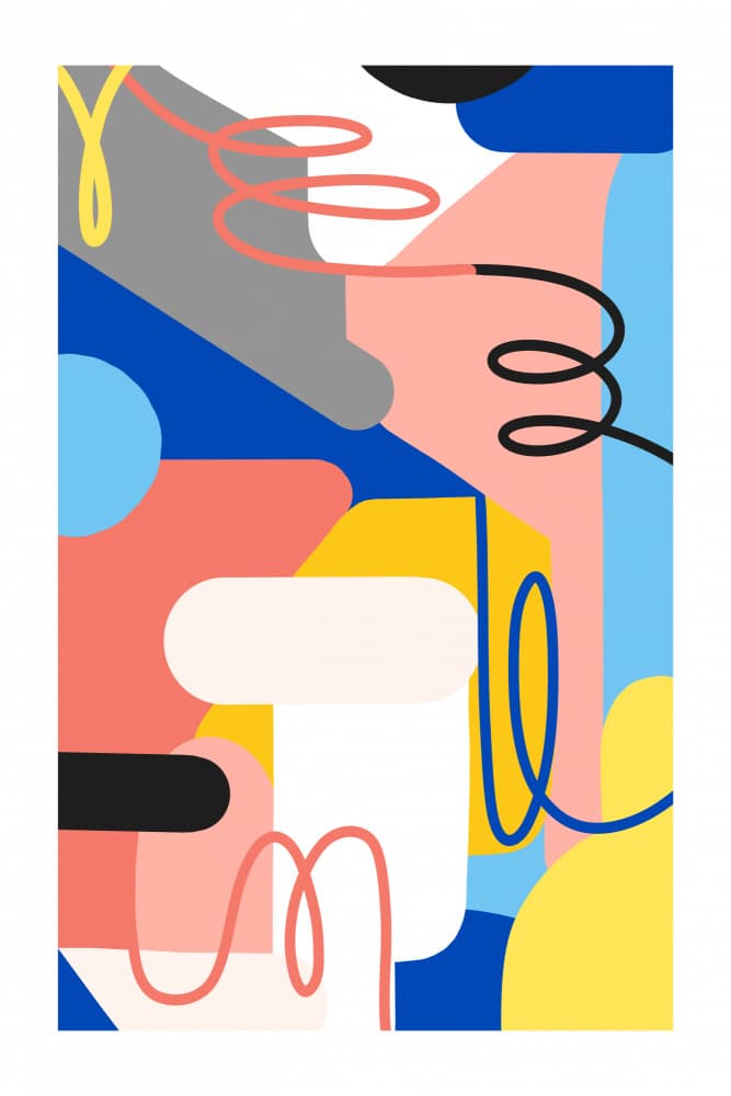 Vibrant Abstract Composition by Jilli Darling — canvas wall art