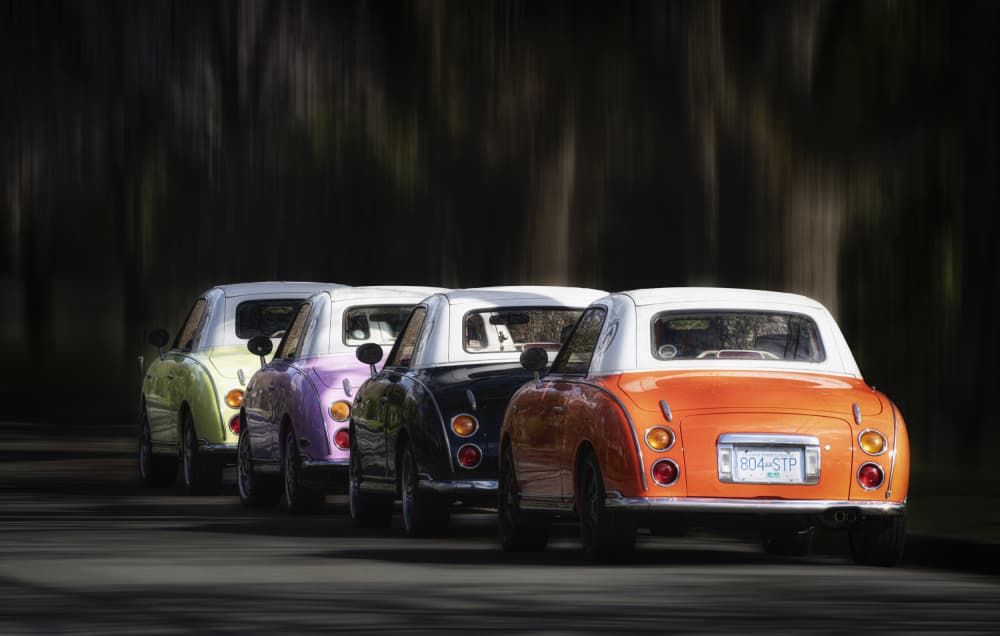 Colorful Classic Cars by Cher Gu — canvas wall art